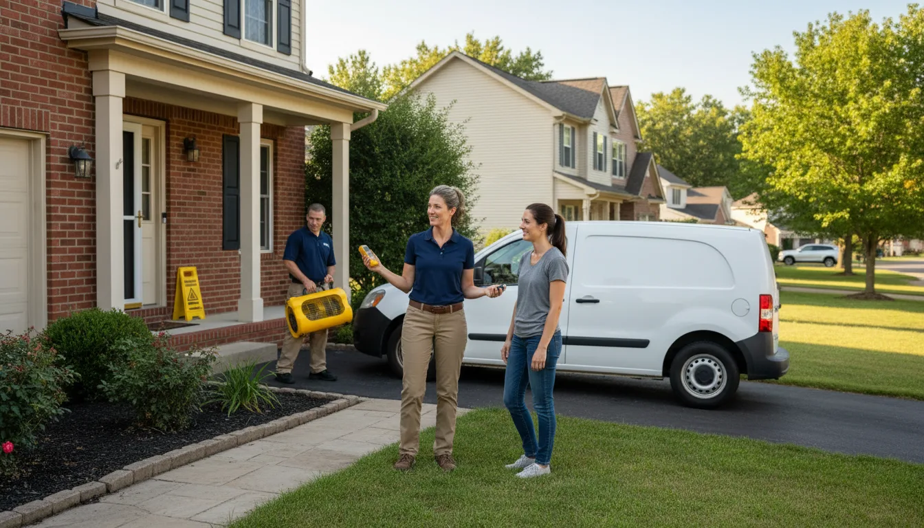 Residential water damage restoration in Cornland, IL